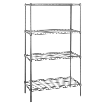 72 x 18 x 54" - 4 Shelf Wire Shelving Starter Unit