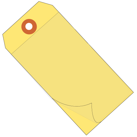 4 <span class='fraction'>3/4</span> x 2 <span class='fraction'>3/8</span>" Yellow Self-Laminating Tags