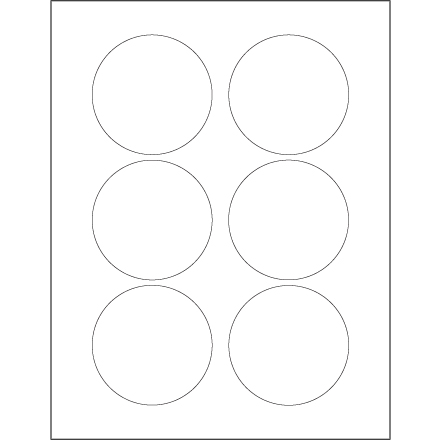 3" White Circle Laser Labels