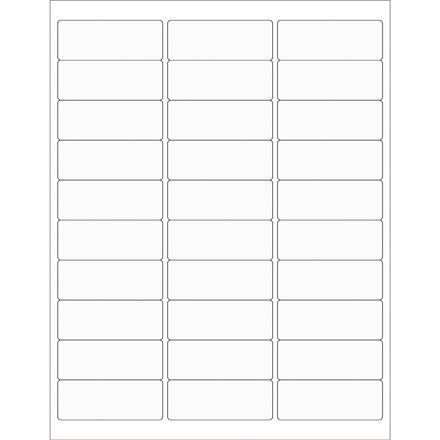 2 <span class='fraction'>5/8</span> x 1" Clear Rectangle Laser Labels