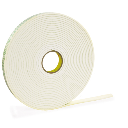 1" x 36 yds. (1 Pack) 3M<span class='tm'>™</span> 4466 Double Sided Foam Tape